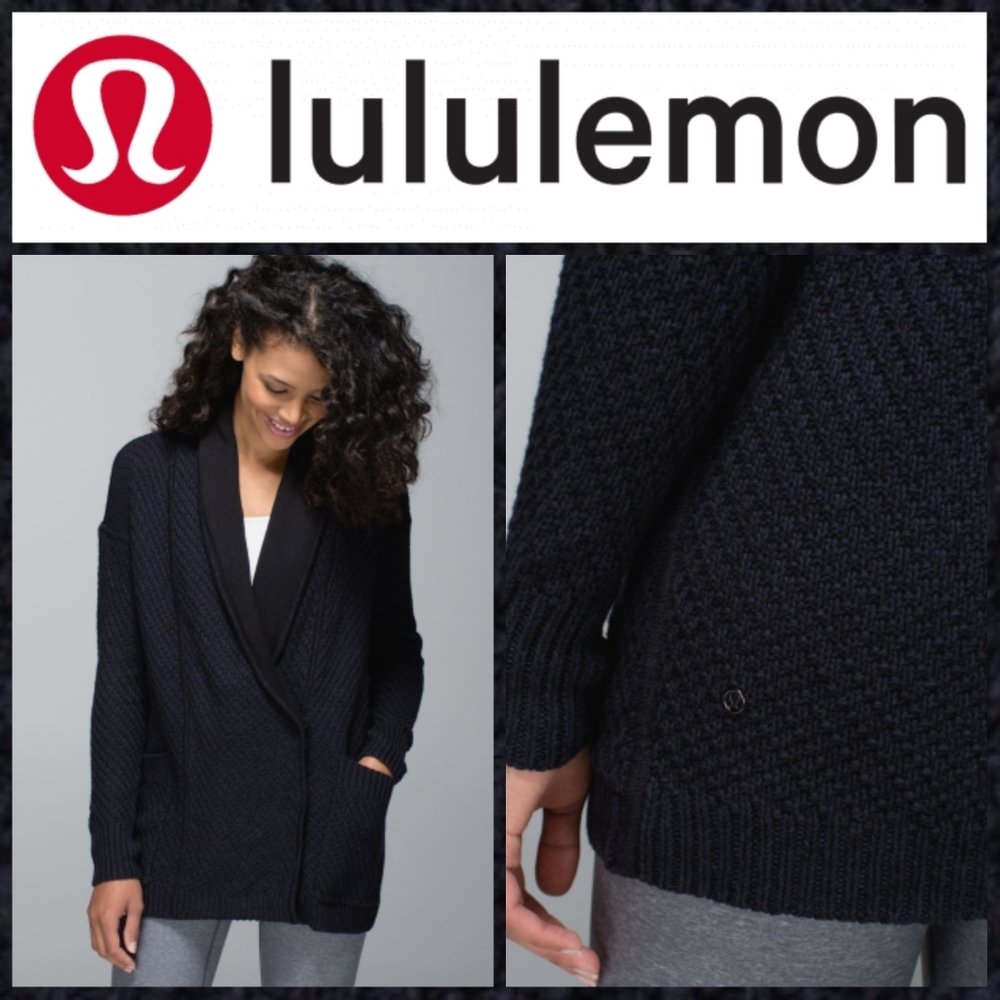 Lululemon Post Practice Cardigan Inkwell/Black